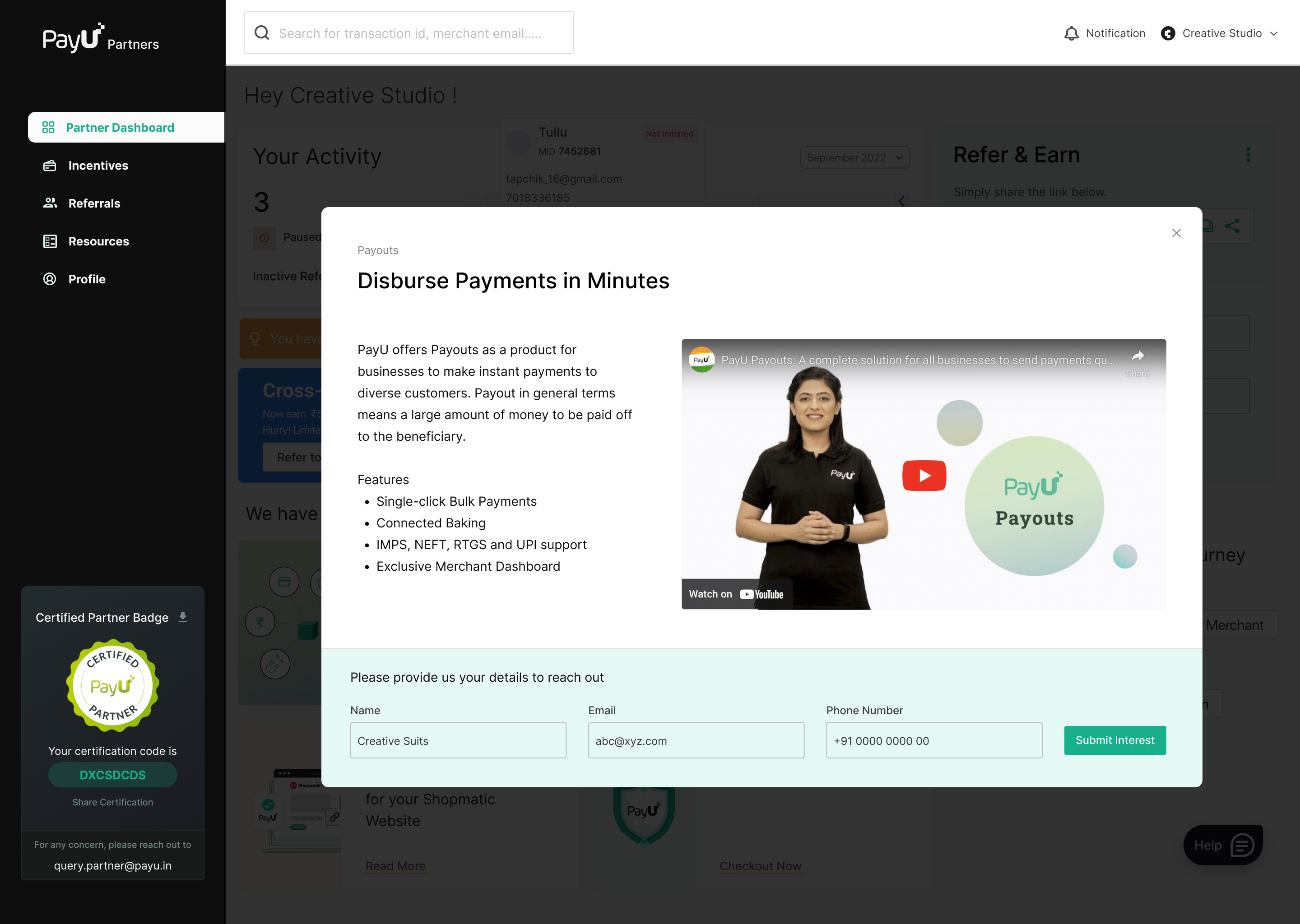 PayU Partners — Merchant Profile